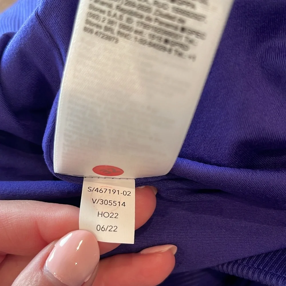 NWT Athleta Brooklyn Lined Pants Royal Purple Athleisure Pilates 4 High Rise - Picture 11 of 11